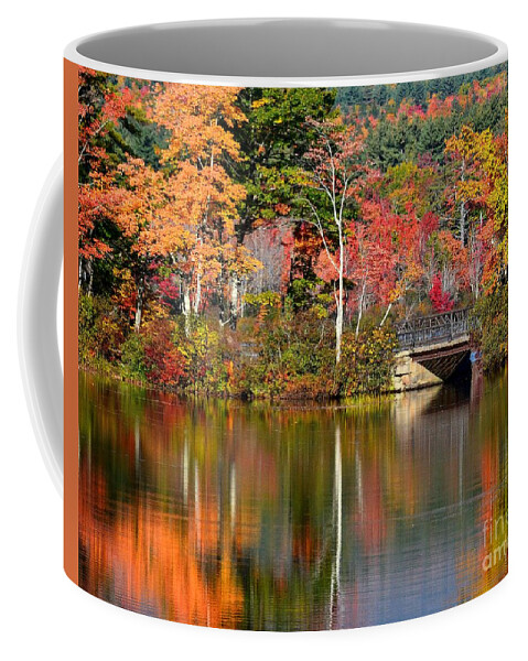 New Hampshire Coffee Mug featuring the photograph Bridge at Lake Chocorua by Steve Brown
