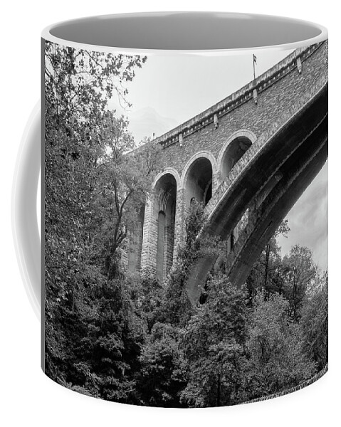 Arch Coffee Mug featuring the photograph Bridge at Wissahickon Creek, by Louis Dallara