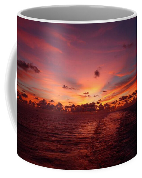Ocean Coffee Mug featuring the photograph Bright Sunset by Ocean View Photography
