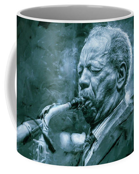 Ornette Coleman Coffee Mug featuring the mixed media Broadway Blues, Ornette Coleman by Mal Bray