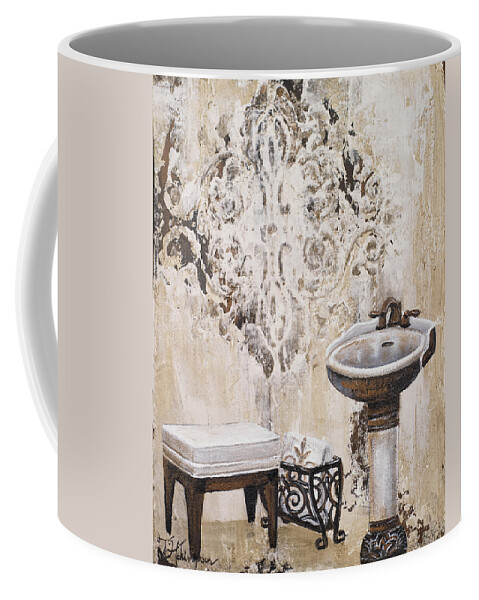 Bath Coffee Mug featuring the painting Bronze Bath II by Tiffany Hakimipour