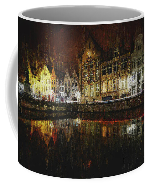 Belgium Coffee Mug featuring the painting Bruges, Belgium - 10 by AM FineArtPrints