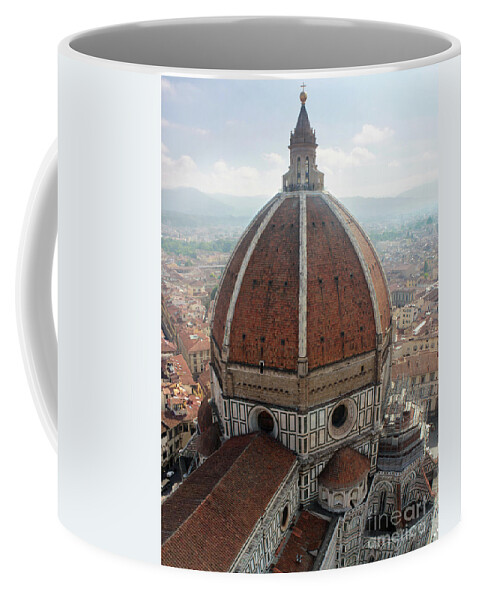 Filippo Brunelleschi Coffee Mug featuring the photograph Brunelleschi's Dome on the Cathedral of Santa Maria del Fiore in by Adam Long