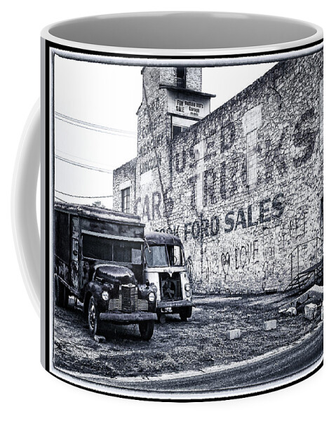 Old Cars Coffee Mug featuring the photograph Buffalo Bills Back Lot by Peggy Dietz