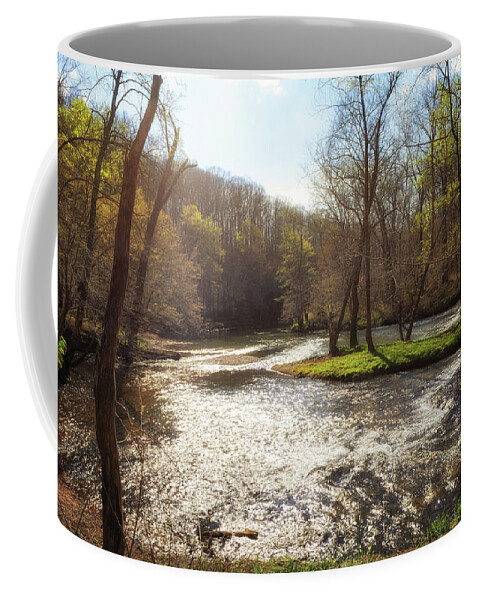 Buffalo River Coffee Mug featuring the photograph Buffalo River - Natchez Trace - Metal Ford by Susan Rissi Tregoning