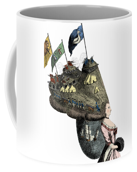 1770s Coffee Mug featuring the photograph Bunker Hill, Elaborate Hairstyle, Wig by Science Source