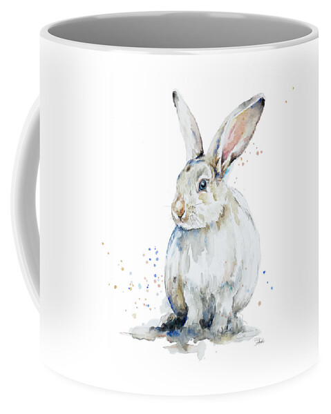Bunny Coffee Mug featuring the mixed media Bunny by Patricia Pinto
