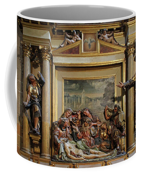 Sculpture Coffee Mug featuring the photograph Burial of Jesus - Juan de Juni - Segovia Cathedral by Nieves Nitta