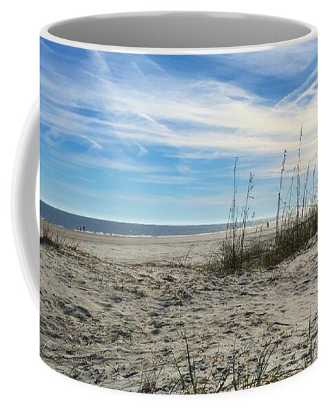 Sand Dunes Coffee Mug featuring the photograph Burke's Beach Sand Dunes by Dennis Schmidt