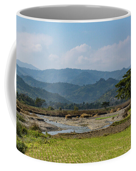 Landscape Coffee Mug featuring the photograph Burmese landscape in Mandalay by Ann Moore