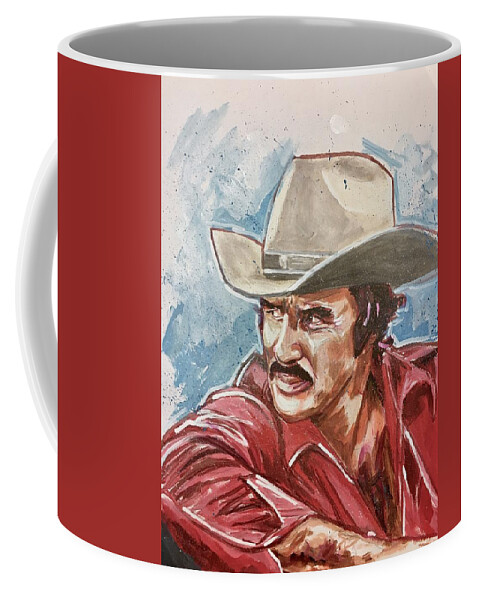 Burt Reynolds Coffee Mug featuring the painting Burt Reynolds by Joel Tesch