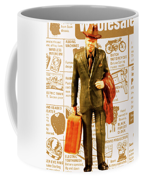 Businessman With Suitcase and Hat Coffee Mug by CSA Images - Pixels