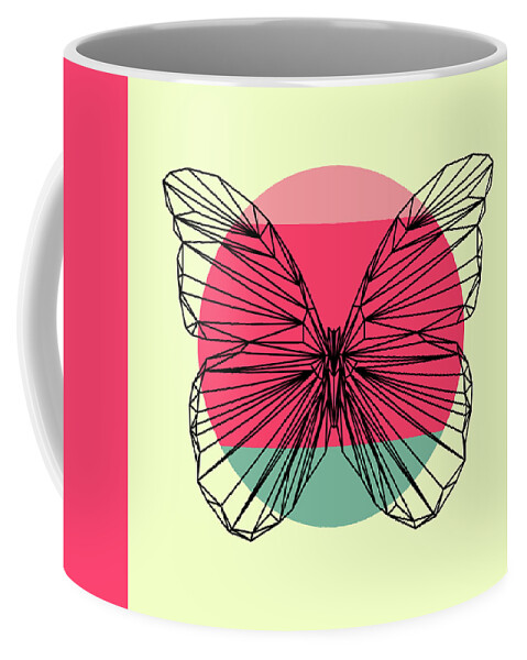 Butterfly Coffee Mug featuring the digital art Butterfly and Sunset by Naxart Studio