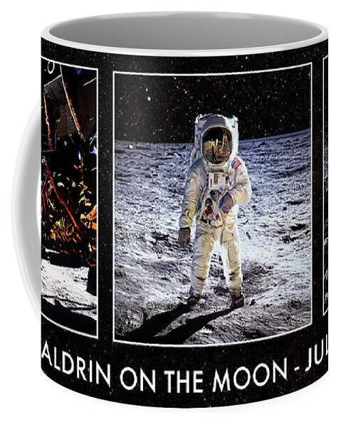 Moon Landing Coffee Mug featuring the photograph Buzz Aldrin on the Moon by Anita Pollak