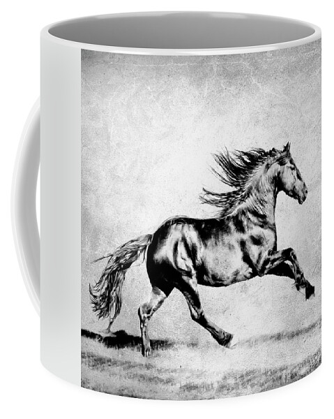 Photography Coffee Mug featuring the photograph B&w Horses II by Phburchett
