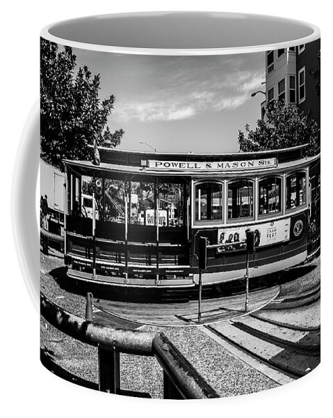 Cable Car Coffee Mug featuring the photograph Cable car Turn around by Stuart Manning