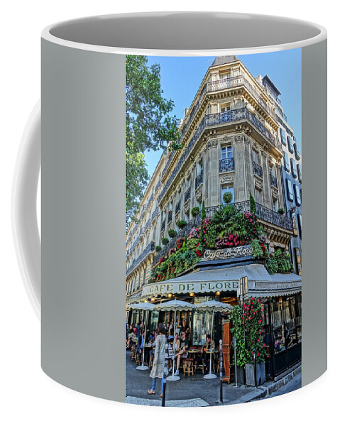 Cafe De Flore Coffee Mug featuring the photograph Cafe de Flore in Paris by Patricia Caron
