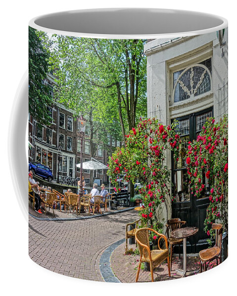 Cafe Coffee Mug featuring the photograph Cafe t'Smalle Amsterdam by Patricia Caron