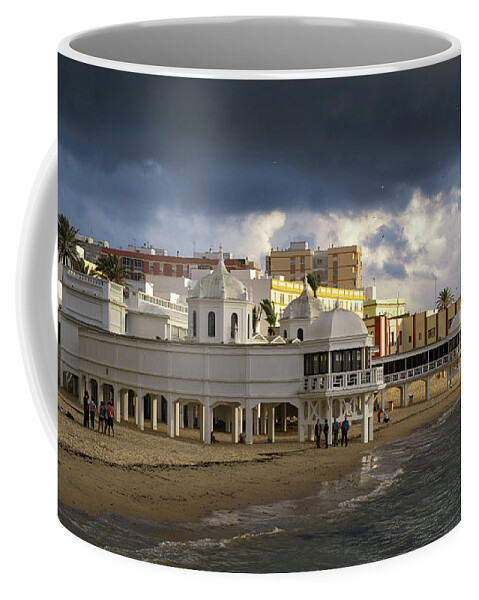 People Coffee Mug featuring the photograph Caleta Beach Spa Cadiz Spain by Pablo Avanzini