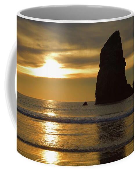 Oregon Coffee Mug featuring the photograph Cannon Beach November Evening by Todd Kreuter