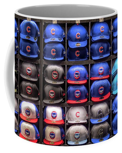 Cubs Caps Coffee Mug featuring the photograph Cap-tivating by Wes Iversen