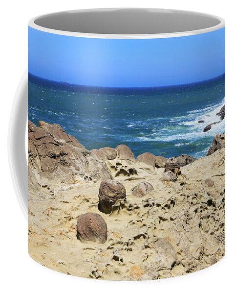 Cape Arago Coffee Mug featuring the photograph Cape Arago Coast 3 by Dawn Richards