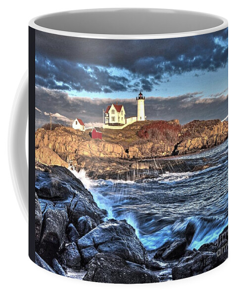 Cape Neddick Lighthouse Coffee Mug featuring the photograph Cape Neddick by Steve Brown