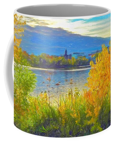 Fall Coffee Mug featuring the photograph Capital Draped in Gold by Carol Randall
