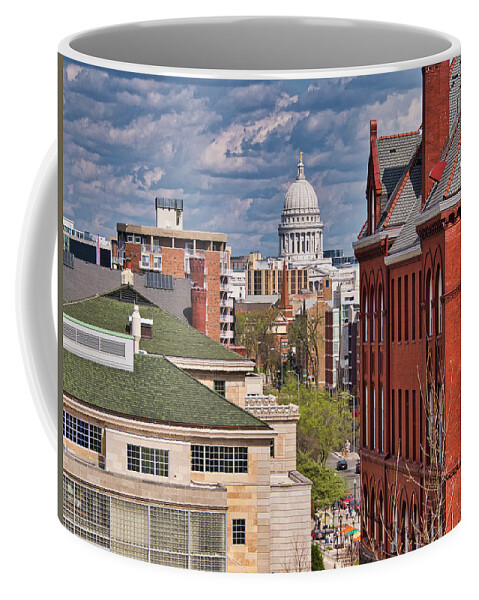 Madison Coffee Mug featuring the photograph Capitol from UW - Madison - Wisconsin by Steven Ralser