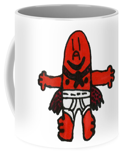  Coffee Mug featuring the drawing Captain Underpants by Stephen Phillippi