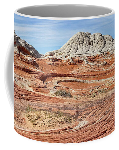 White Pocket Coffee Mug featuring the photograph Carved in Stone pano 2 by Theo O'Connor