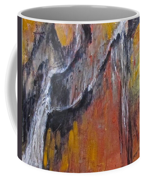 Metallic Coffee Mug featuring the painting Cascades by Barbara O'Toole