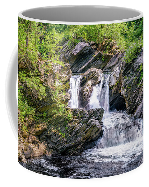 Landscape Coffee Mug featuring the photograph Cascading Falls in Vermont by Mike Whalen