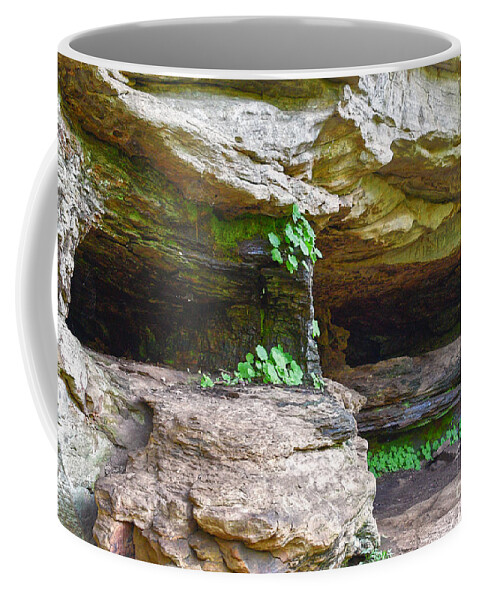 Tennessee Coffee Mug featuring the photograph Caves In A Cliff by Phil Perkins