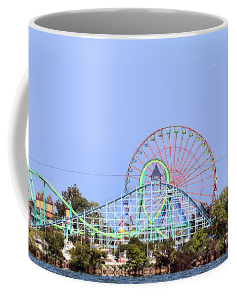 Cedar Point Coffee Mug featuring the photograph Cedar Point Wicked Twister 0465 by Jack Schultz