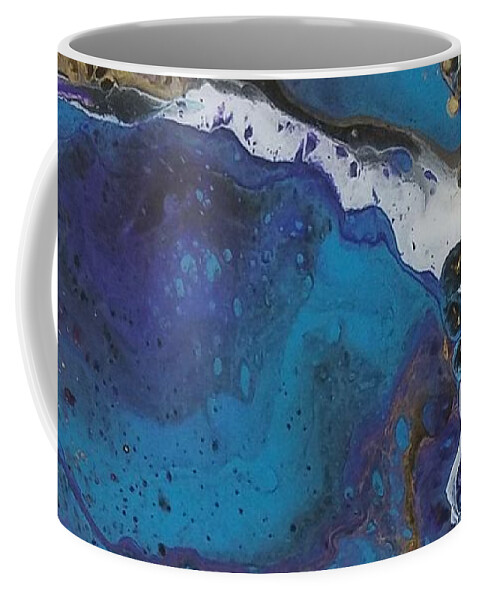 Bubbles Coffee Mug featuring the painting Cenote by Allison Fox