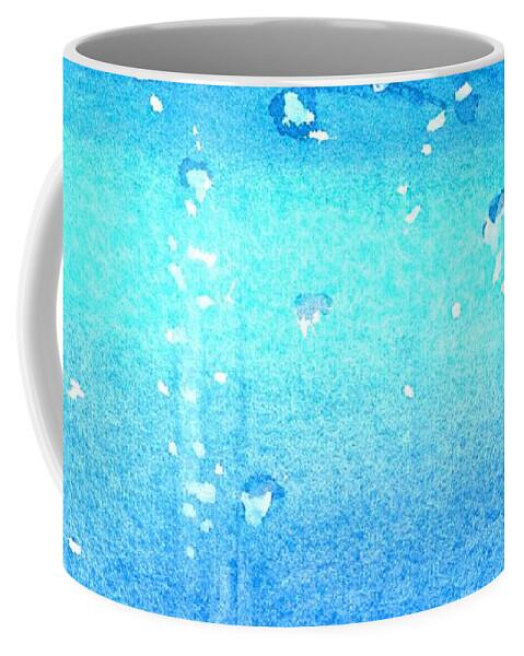 Abstract Coffee Mug featuring the painting Champagne Sea 1 by Carlin Blahnik CarlinArtWatercolor