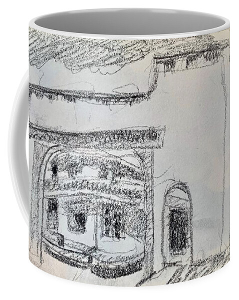 Laguna Del Sol Coffee Mug featuring the painting Charcoal Pencil Arch.jpg by Suzanne Giuriati Cerny