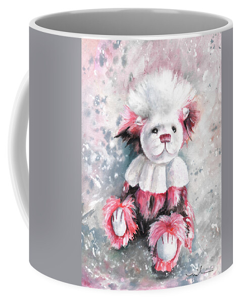 Teddy Coffee Mug featuring the painting Charlie Bear Coconut Ice by Miki De Goodaboom