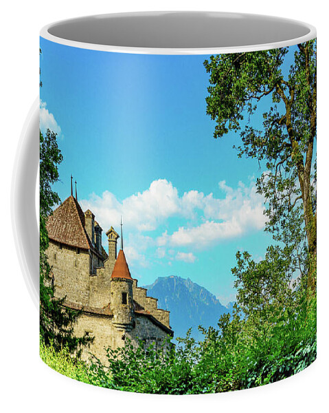 Lake Geneva Coffee Mug featuring the photograph Chateau Chillion by Marcy Wielfaert