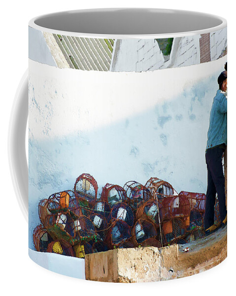 Crab Pots Coffee Mug featuring the photograph Checking the Orders by Jessica Levant