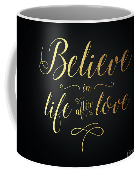 Cher Coffee Mug featuring the digital art Cher - Believe Gold Foil by Cher Style