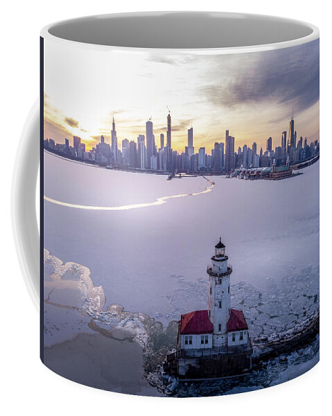 Chicago Coffee Mug featuring the photograph Chicago Harbor Lighthouse by Bobby K