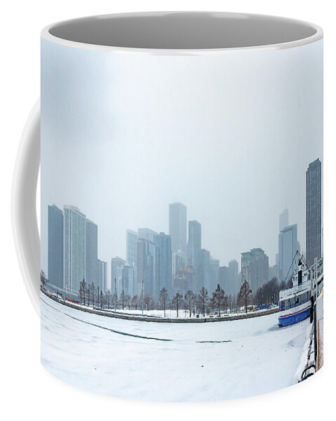 Chicago Coffee Mug featuring the photograph Chicago in Winter by Framing Places