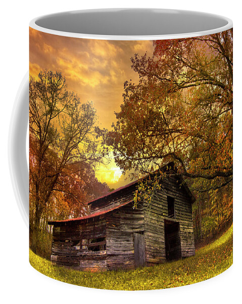 Appalachia Coffee Mug featuring the photograph Chill of an Early Fall by Debra and Dave Vanderlaan