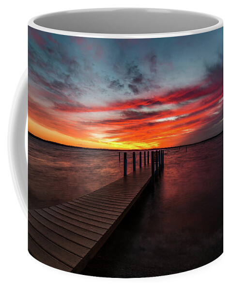 Higgins Lake Coffee Mug featuring the photograph Chilly Sunrise by Joe Holley