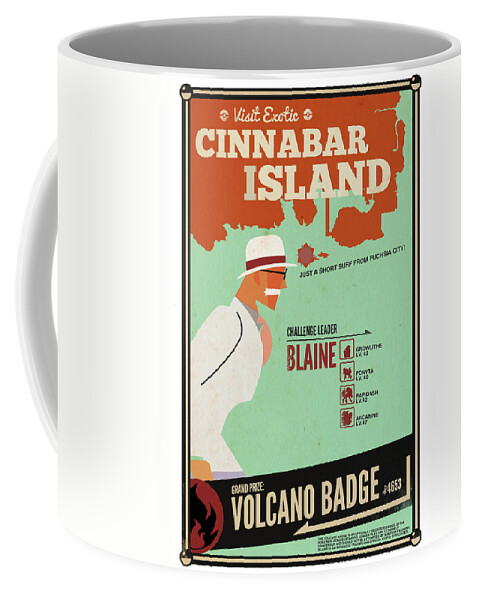 Chinnabar Island - Vintage Travel Poster Coffee Mug by Siva Ganesh - Pixels