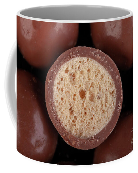 Diet Coffee Mug featuring the photograph Chocolate honeycomb sweet close up by Simon Bratt