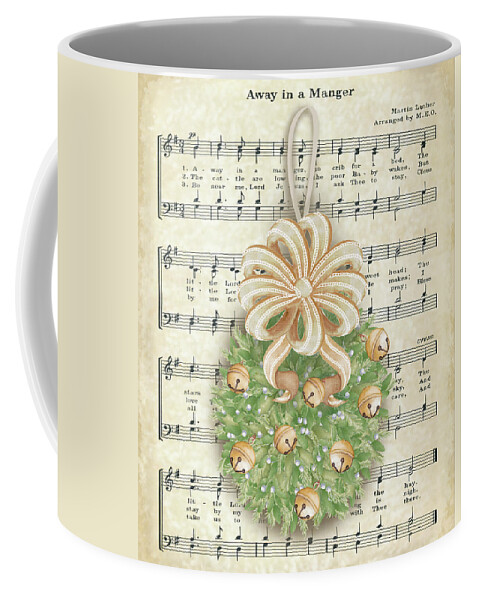 Christmas Coffee Mug featuring the mixed media Christmas Carol Holly I by Andi Metz