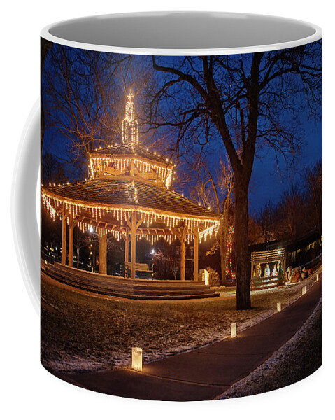 Gazebo Coffee Mug featuring the photograph Christmas Eve in Dexter by Jill Love